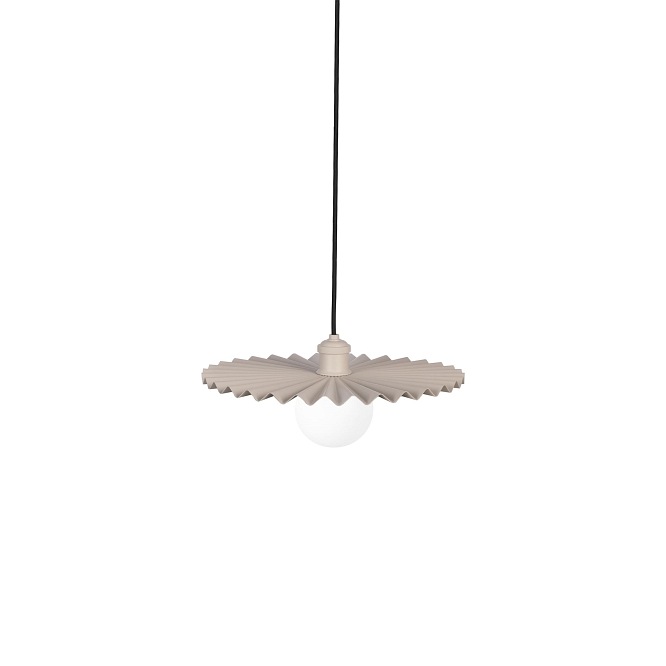 Metalowa lampa Omega beżowa 35cm